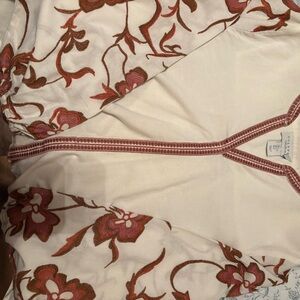 Calypso St. Barth White and Red Floral Tunic